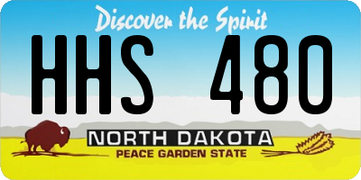 ND license plate HHS480