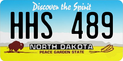 ND license plate HHS489