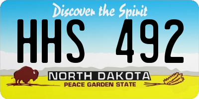 ND license plate HHS492