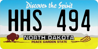 ND license plate HHS494