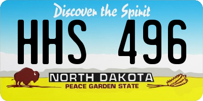 ND license plate HHS496