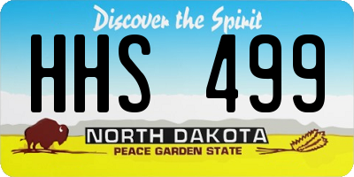 ND license plate HHS499