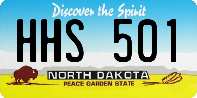 ND license plate HHS501