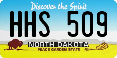 ND license plate HHS509