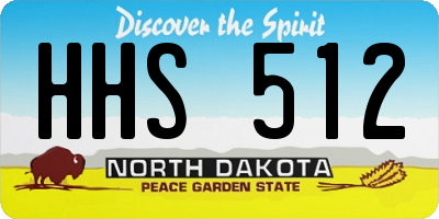 ND license plate HHS512