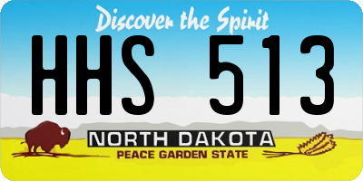 ND license plate HHS513