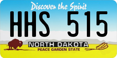 ND license plate HHS515
