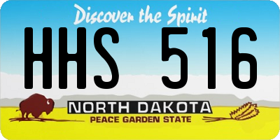 ND license plate HHS516