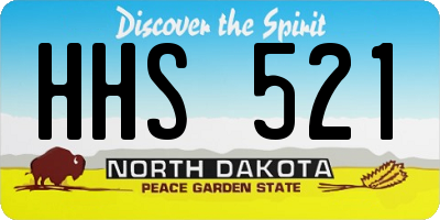 ND license plate HHS521