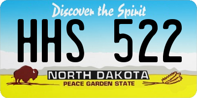 ND license plate HHS522
