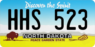 ND license plate HHS523