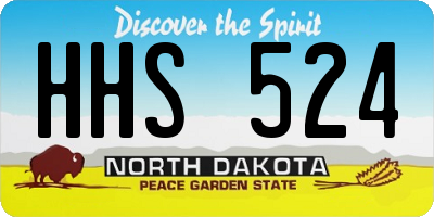 ND license plate HHS524