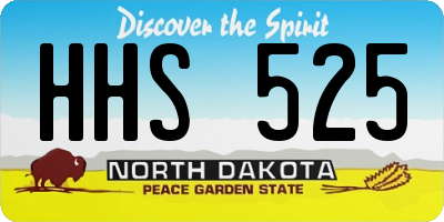 ND license plate HHS525