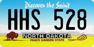 ND license plate HHS528