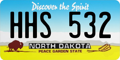 ND license plate HHS532