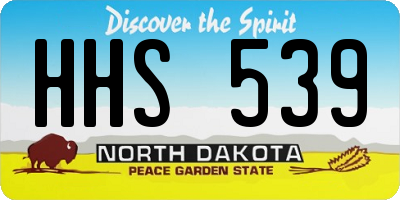 ND license plate HHS539