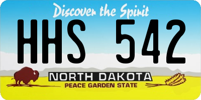 ND license plate HHS542