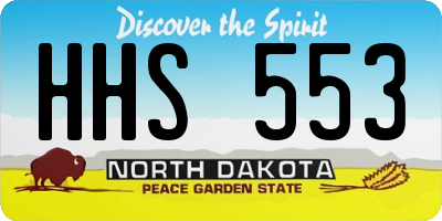 ND license plate HHS553