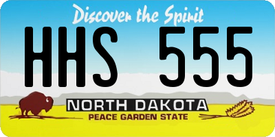 ND license plate HHS555