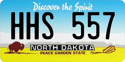 ND license plate HHS557