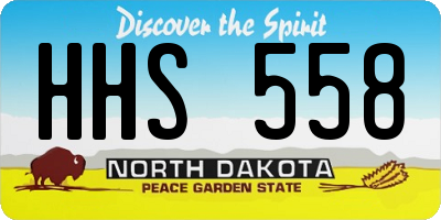 ND license plate HHS558