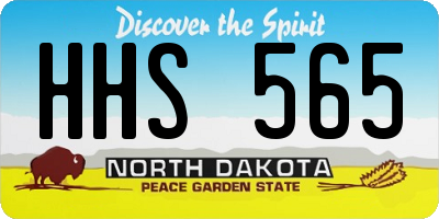 ND license plate HHS565