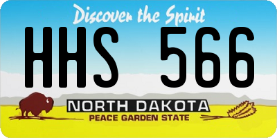 ND license plate HHS566