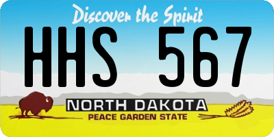 ND license plate HHS567