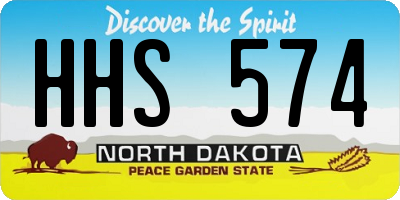 ND license plate HHS574