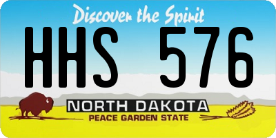 ND license plate HHS576