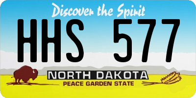 ND license plate HHS577