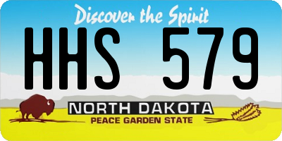 ND license plate HHS579