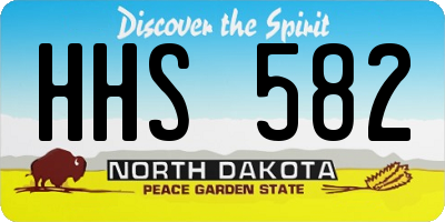 ND license plate HHS582