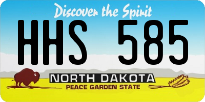 ND license plate HHS585