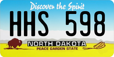 ND license plate HHS598