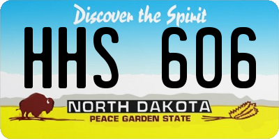 ND license plate HHS606