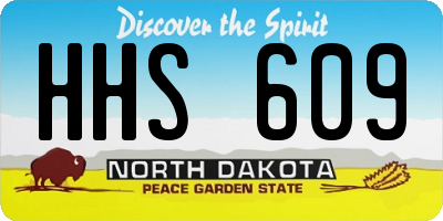 ND license plate HHS609