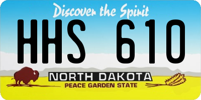 ND license plate HHS610