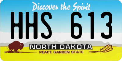 ND license plate HHS613