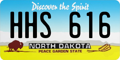 ND license plate HHS616