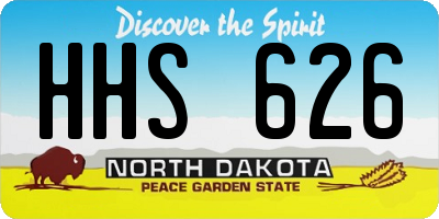 ND license plate HHS626