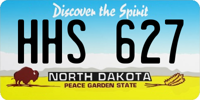 ND license plate HHS627