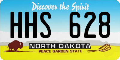 ND license plate HHS628