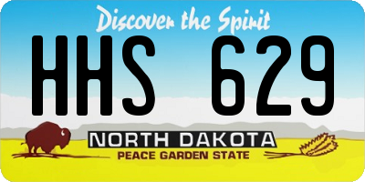 ND license plate HHS629