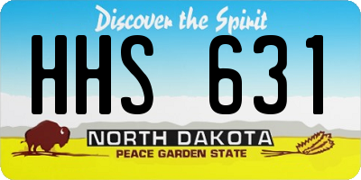 ND license plate HHS631