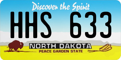 ND license plate HHS633