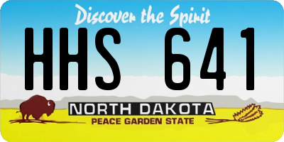 ND license plate HHS641