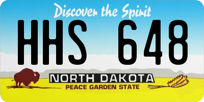ND license plate HHS648