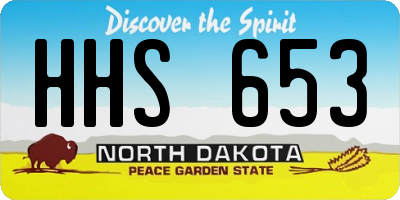 ND license plate HHS653