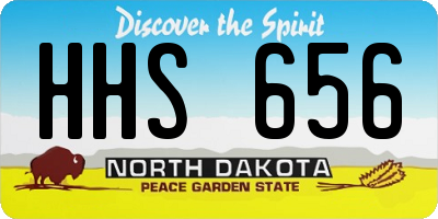 ND license plate HHS656